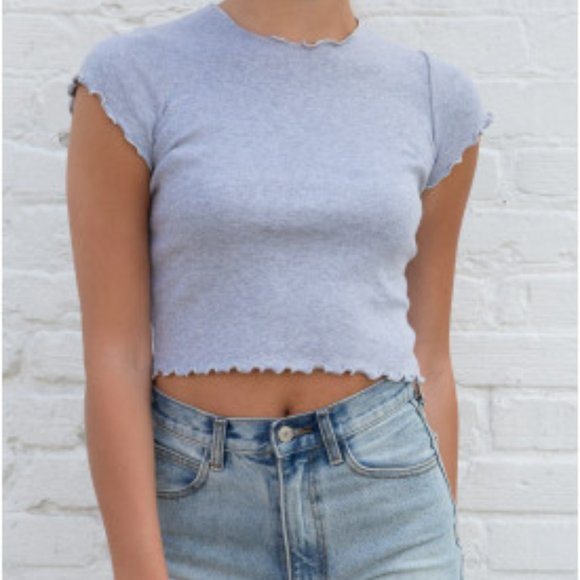 Brandy Melville Tops Brandy Melville Grey Crop Top Shirt With Ruffling Poshmark Brandy Melville Tops Brandy Melville Grey Crop Top Shirt With Ruffling Poshmark